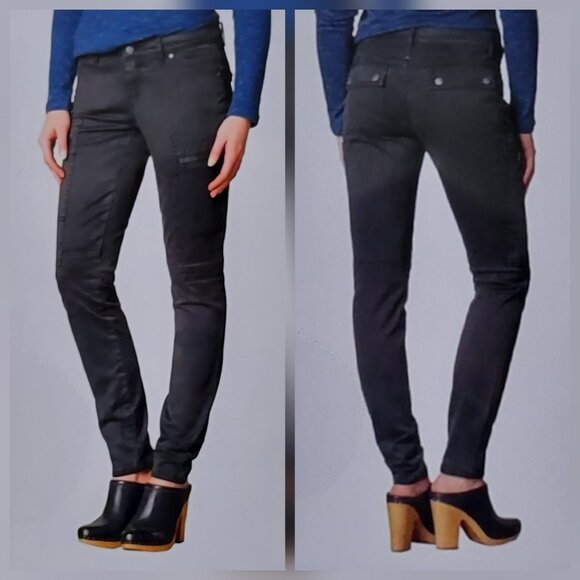 Prana Louisa Skinny Cargo Pant Organic Cotton Rich Olive Green Size 8 - Picture 11 of 12